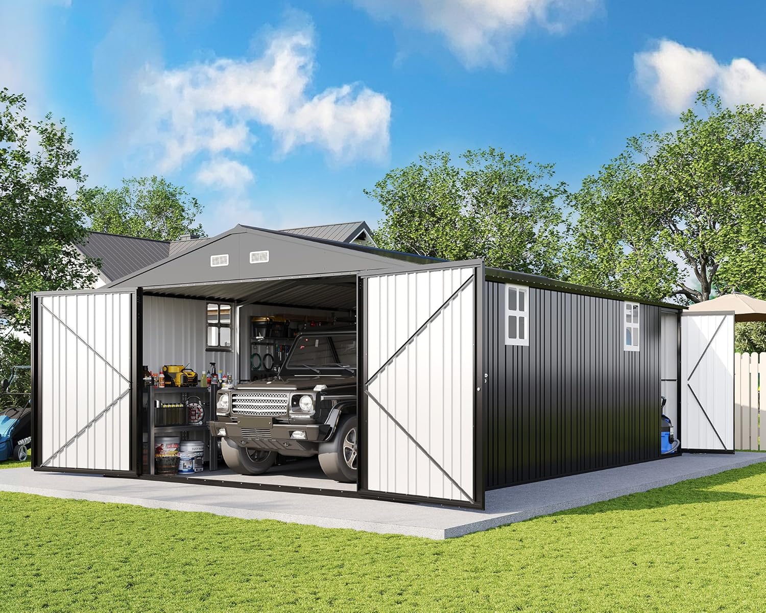 AMERLIFE Metal Garage Shed Review: Honest Pros & Cons 1 AMERLIFE metal garage shed review,AMERLIFE shed review and rating,is AMERLIFE metal shed worth buying,AMERLIFE 13x21x8 storage shed review pros cons,AMERLIFE shed review honest opinion,AMERLIFE metal garage shed review verdict unboxing — what comes in the box