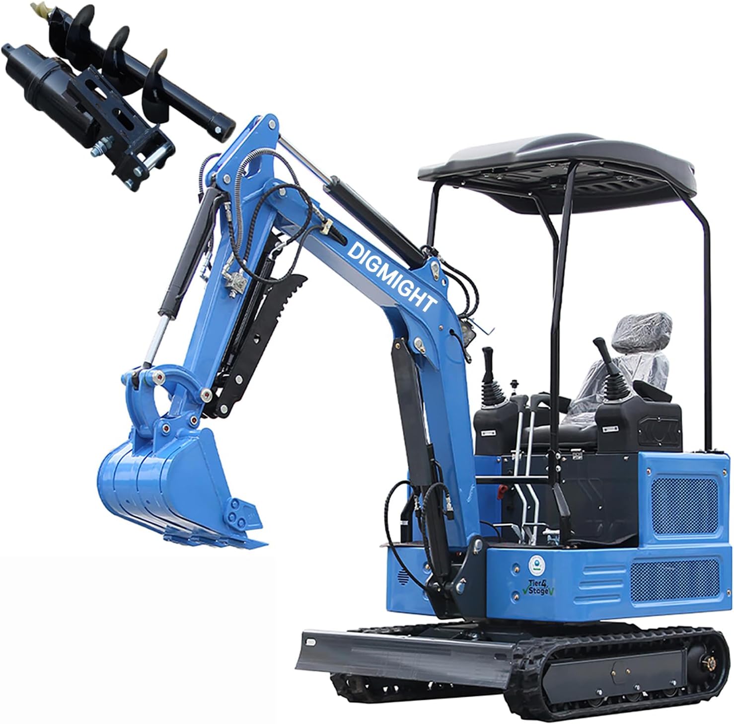 DIGMIGHT 2 ton mini excavator review build quality and materials close-up