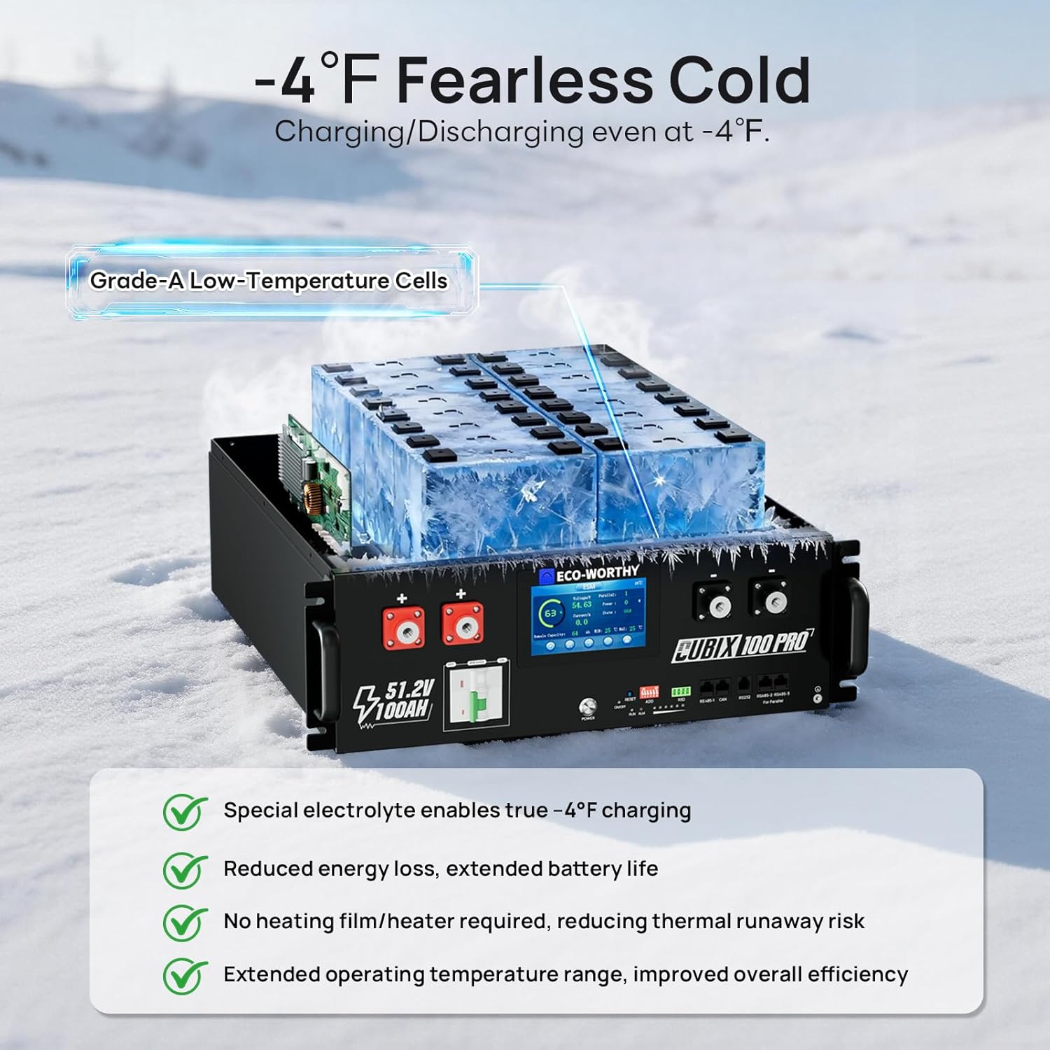 ECO-WORTHY 48V 100Ah battery review,ECO-WORTHY Cubix100 Pro review and rating,is ECO-WORTHY 48V 100Ah worth buying,ECO-WORTHY battery review pros cons,ECO-WORTHY LiFePO4 battery review honest opinion,ECO-WORTHY server rack battery review verdict benchmark scores and measured results