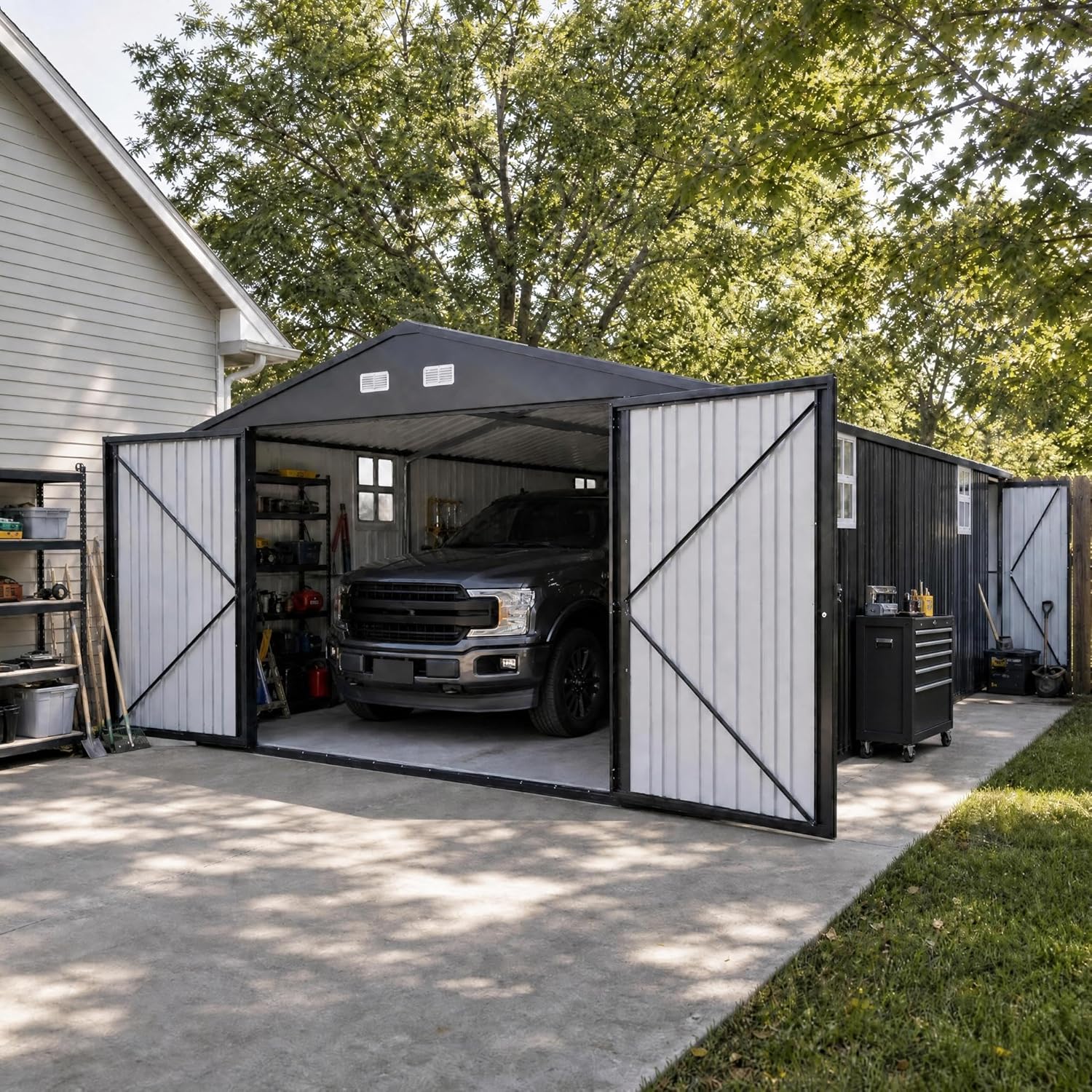 IDEALHOUSE 12x25 metal garage shed review,IDEALHOUSE metal garage shed review and rating,is IDEALHOUSE 12x25 shed worth buying,IDEALHOUSE 12x25 shed review pros cons,IDEALHOUSE metal garage shed review honest opinion,IDEALHOUSE 12x25 shed review verdict — full unboxing showing every item included