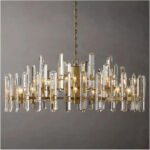 Image 1 of Modern Minimalist Circular Gold Black Crystal Chandelier review