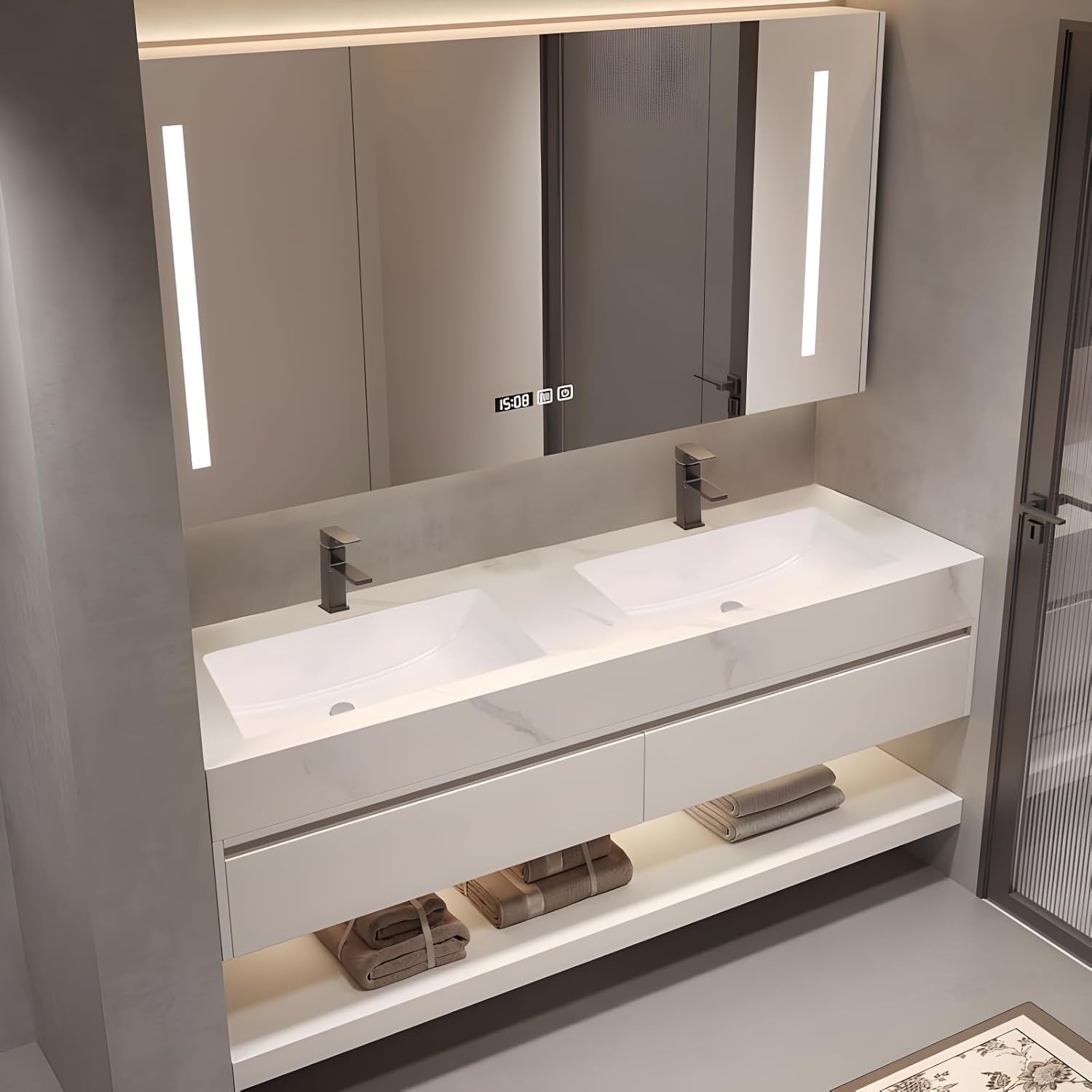 PONLTTEY 100 bathroom vanity review complete unboxing showing every included item
