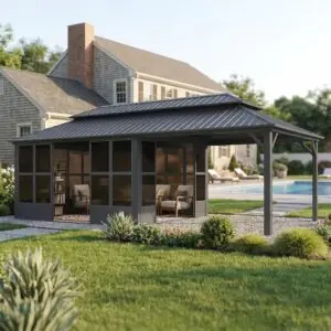 Image 1 of PURPLE LEAF sunroom gazebo review