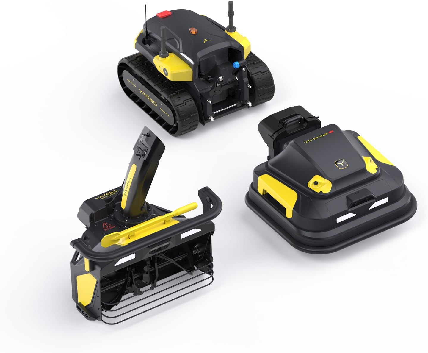YARBO robot lawn mower review - detailed features and technical specifications of the modular robot lawn mower with snow blower