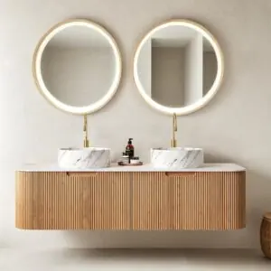 Image 1 of AmbroVania 60 inch bathroom vanity review