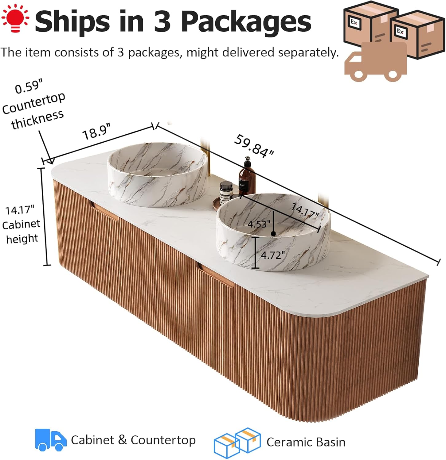 AmbroVania 60 Inch Bathroom Vanity Review: Honest Pros & Cons 2 AmbroVania 60 inch bathroom vanity review unboxing and complete package contents