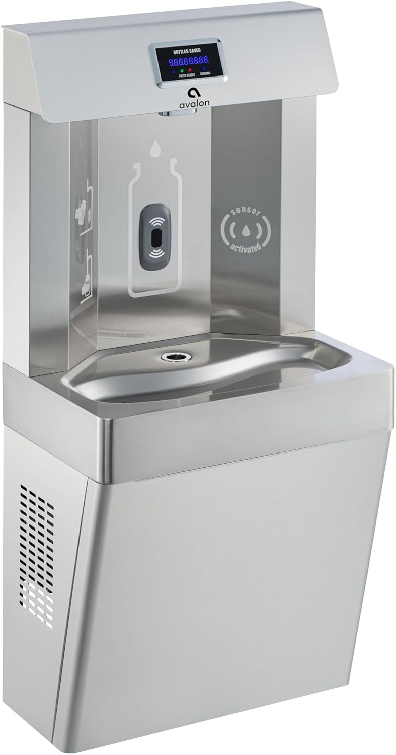 Avalon wall mounted water fountain review,Avalon bottle filler review pros cons,Avalon water fountain review honest opinion,Avalon wall mounted water fountain review verdict,Avalon bottle filler review and rating,is Avalon wall mounted water fountain worth buying build quality and materials close-up