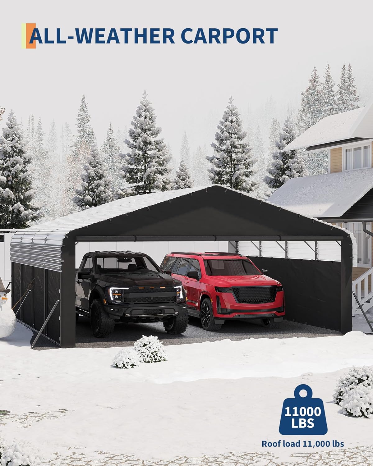 Garvee metal carport review: Honest Pros & Cons Worth Buying? 4 Garvee metal carport review performance testing in heavy snow and high wind real-world results