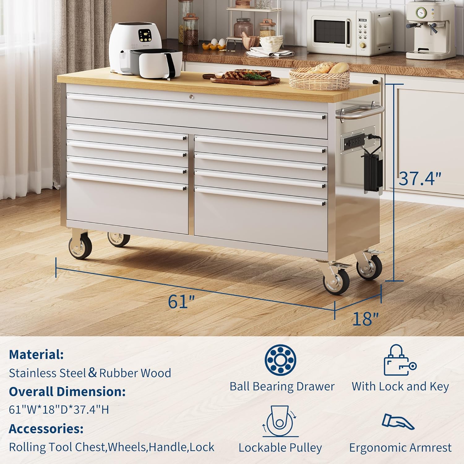 GarveeTech Tool Chest Review: An Expert Verdict Worth Reading 3 GarveeTech tool chest review — setup process showing wheel attachment and drawer alignment