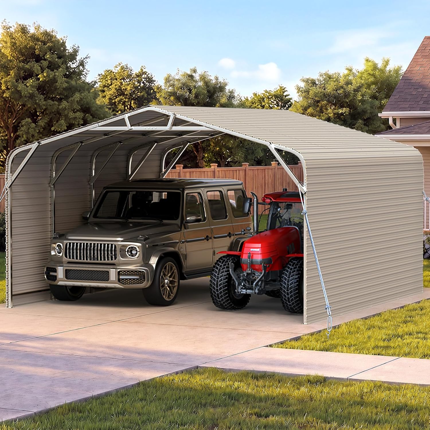Quictent 20x20 Carport Review: Honest Pros & Cons 1 Quictent 20x20 carport review build quality and materials close-up