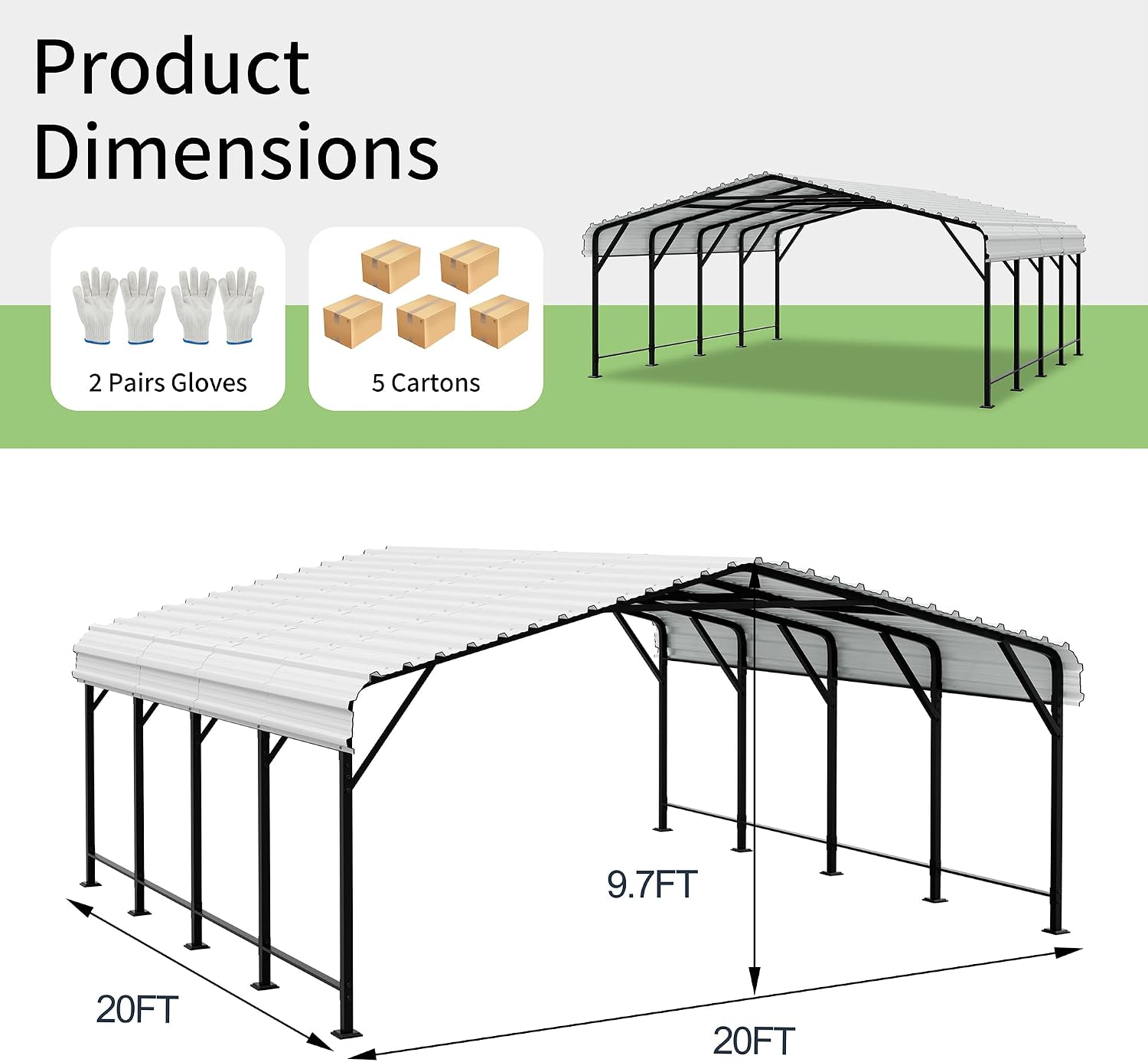 Shintenchi 20x20 FT Metal Carport Review: Honest Pros & Cons 2 Shintenchi 20x20 FT Metal Carport review,Shintenchi metal carport review and rating,is Shintenchi carport worth buying,Shintenchi carport review pros cons,Shintenchi carport review honest opinion,Shintenchi metal carport review verdict testing methodology and evaluation criteria