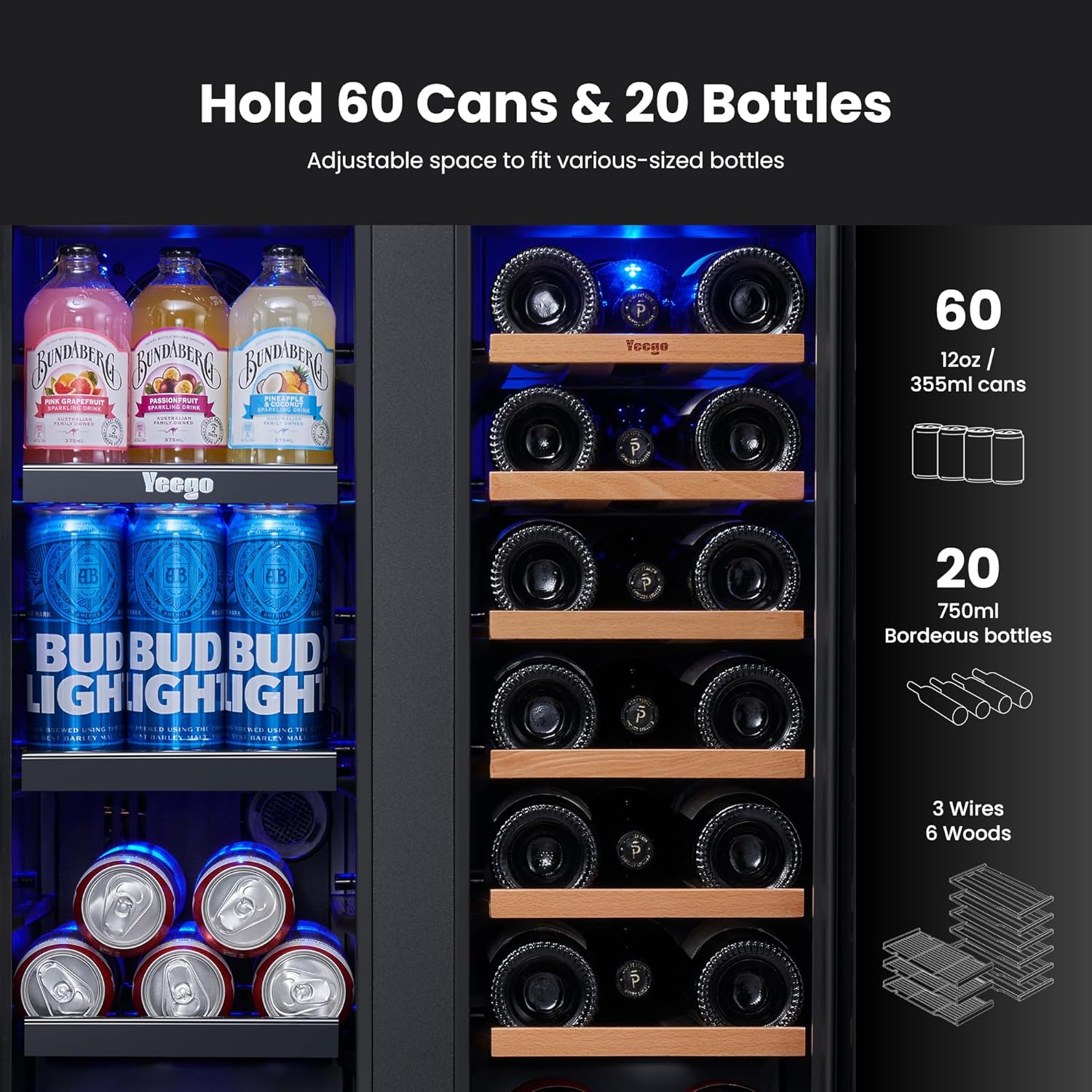 Yeego 24 Inch wine and beverage cooler review,Yeego wine cooler review and rating,is Yeego 24 inch beverage fridge worth buying,Yeego wine and beverage cooler review pros cons,Yeego dual zone wine cooler review honest opinion,Yeego 24 inch wine cooler review verdict during hands-on performance testing