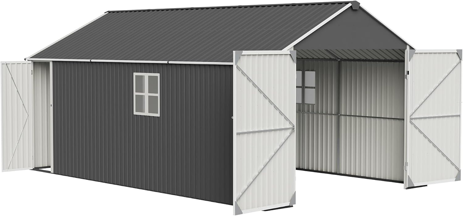 ZMAD metal garage shed review unboxing — what comes in the 6 packages