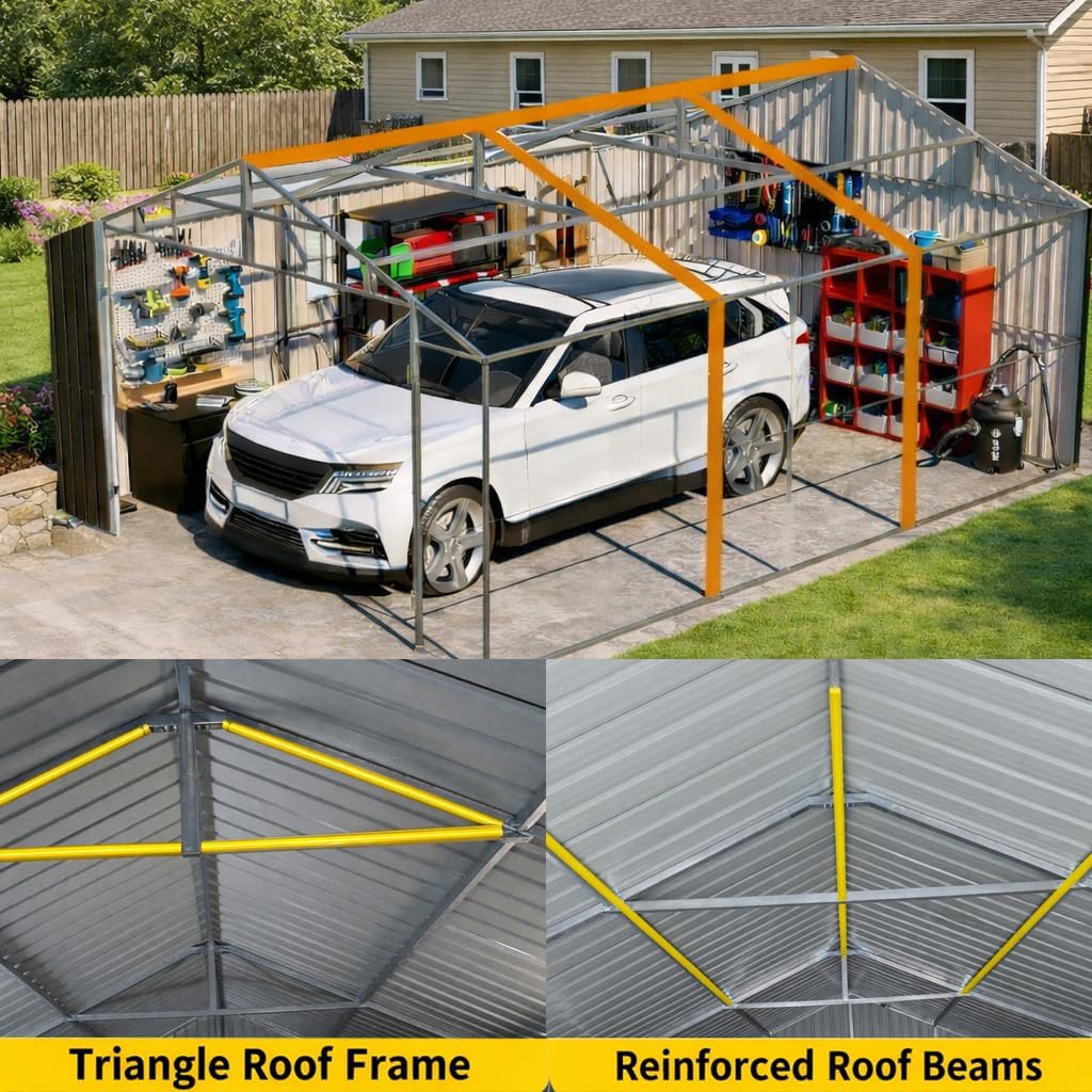 Setting up the ZMAD metal garage shed review for the first time