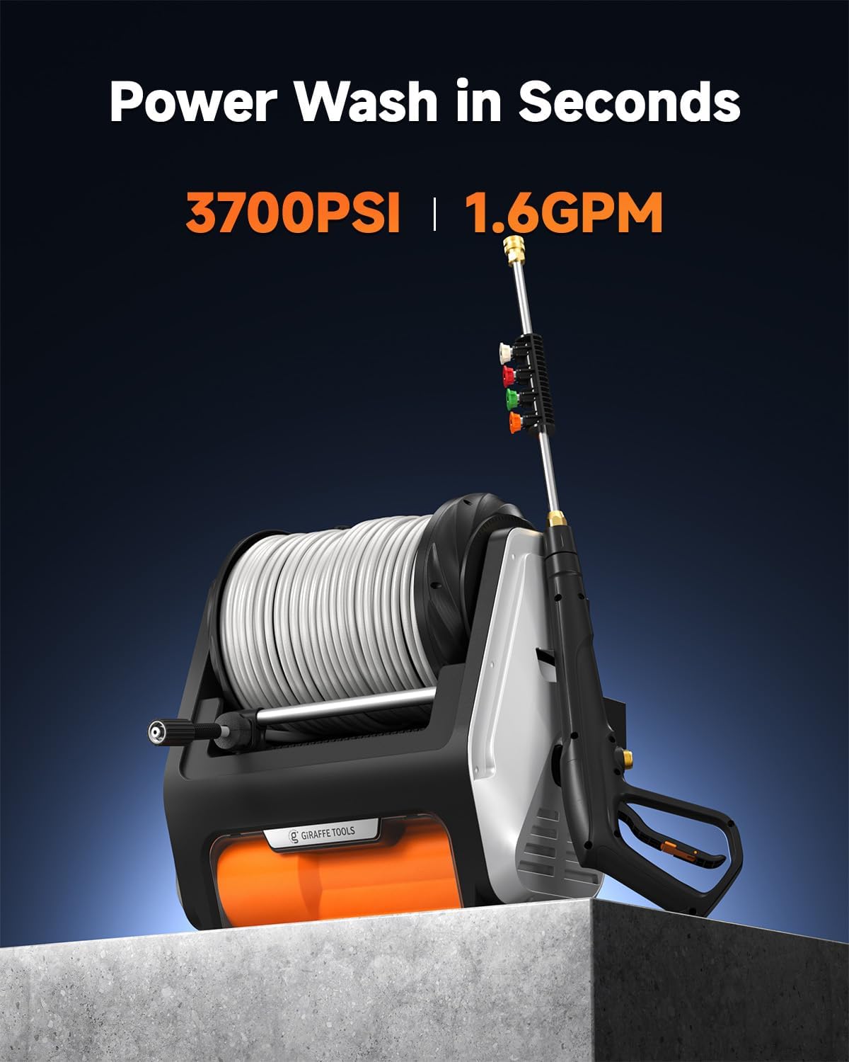 Giraffe Tools Grandfalls pressure washer review features evaluated through real use
