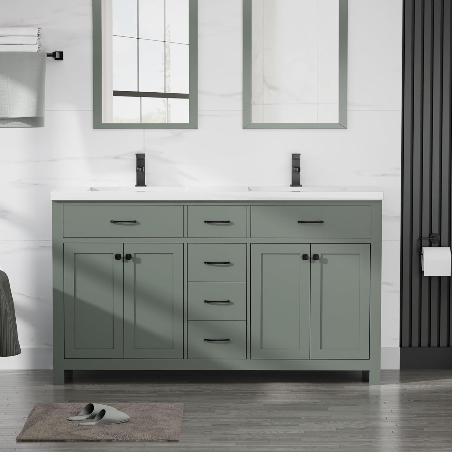LUCKWIND 60 Bathroom Vanity Review: Honest Pros & Cons 1 LUCKWIND 60 bathroom vanity review,LUCKWIND bathroom vanity review and rating,is LUCKWIND 60 vanity worth buying,LUCKWIND 60 vanity review pros cons,LUCKWIND 60 inch vanity honest review,LUCKWIND green vanity review verdict — full unboxing showing every item included