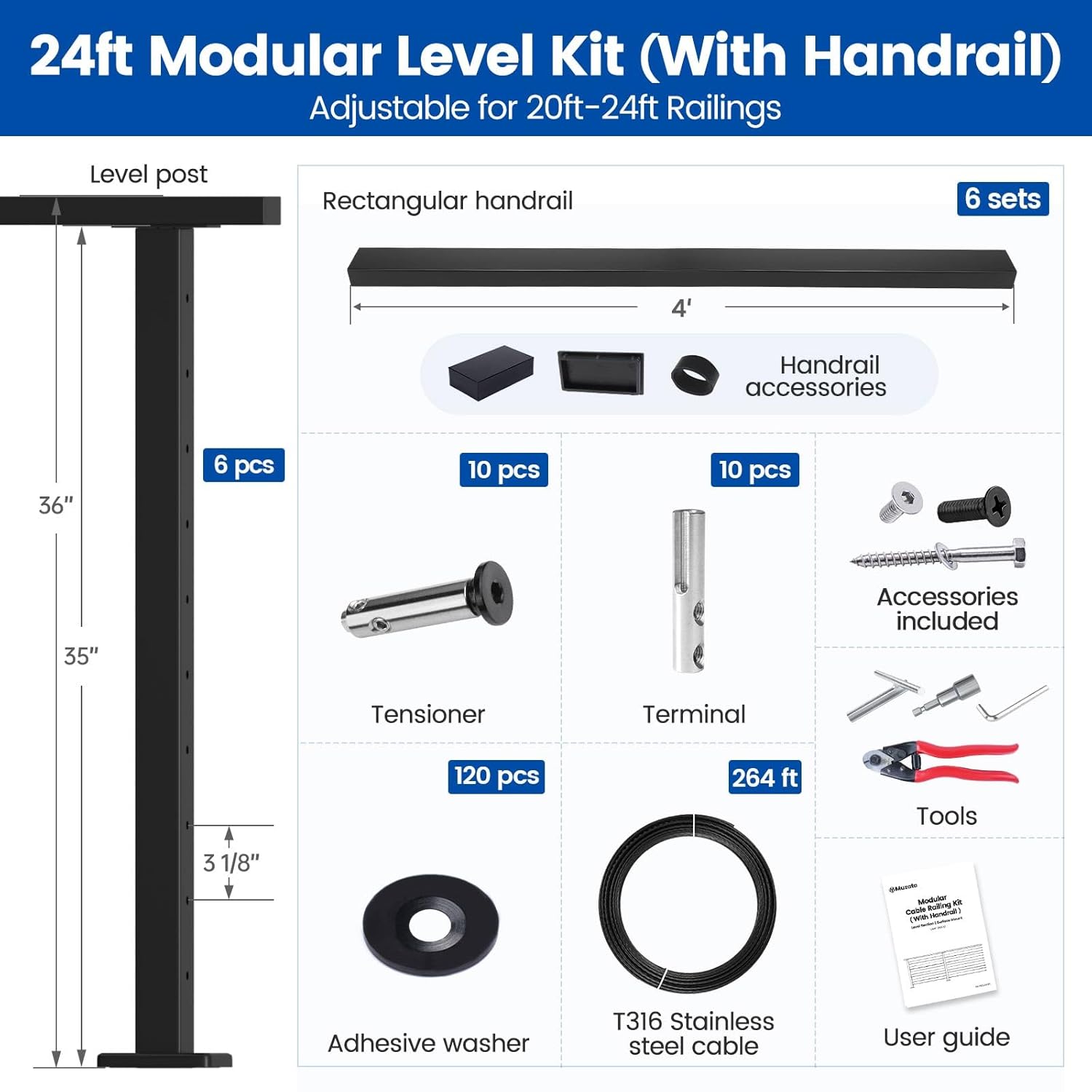 Muzata cable railing kit review,Muzata cable railing kit review and rating,is Muzata cable railing kit worth buying,Muzata cable railing kit review pros cons,Muzata cable railing kit review honest opinion,Muzata cable railing kit review verdict — design and build quality detail