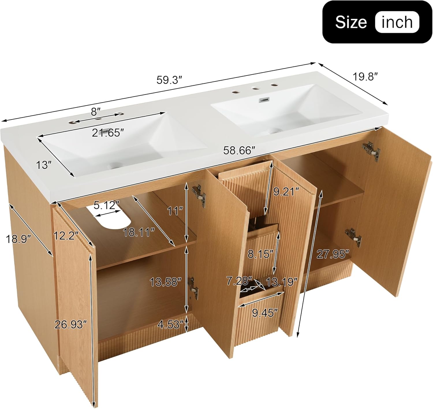 Virubi 60 Inch Double Bathroom Vanity Review: Honest Verdict 2 Virubi 60 inch double bathroom vanity review unboxing and complete package contents