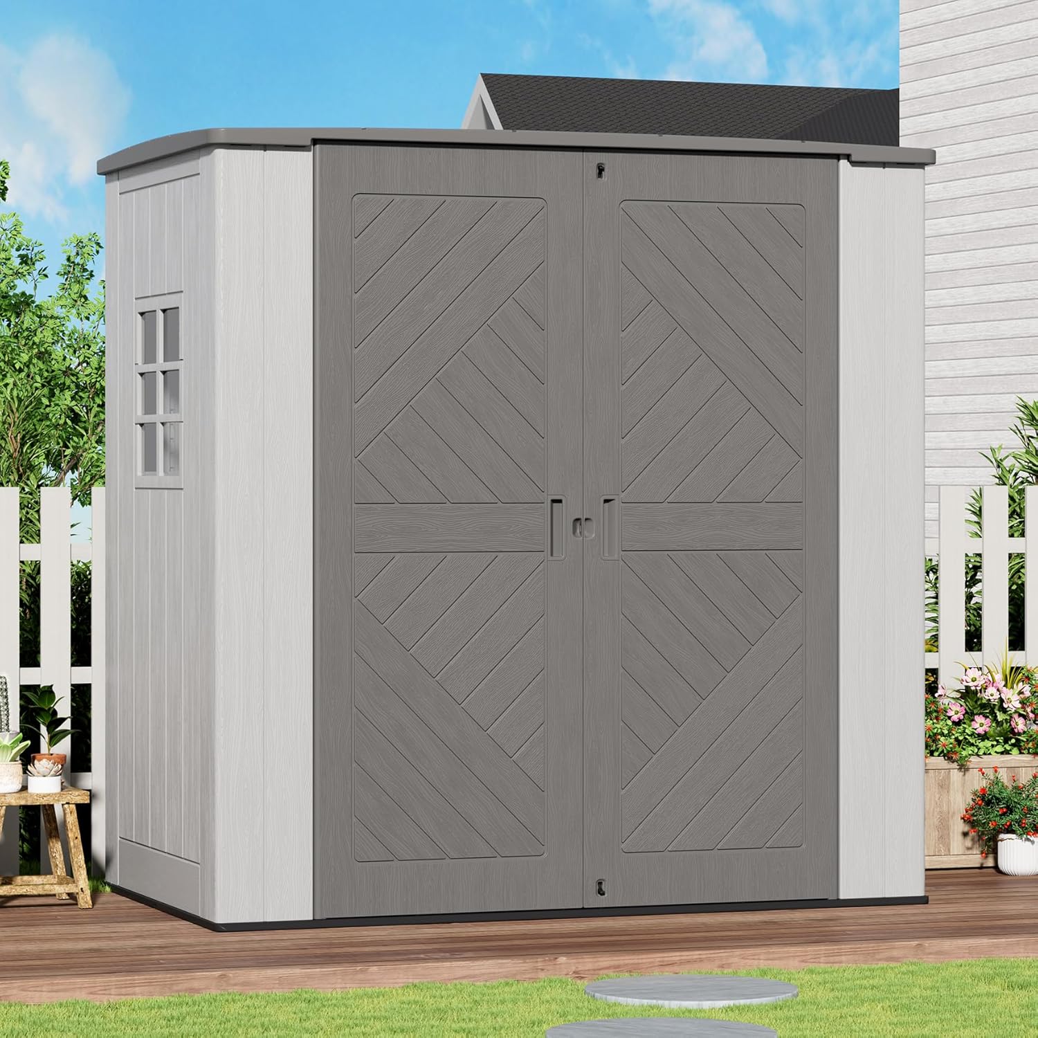 ZZM Outdoor Storage Shed Review: Pros & Cons, Worth Buying? 1 ZZM outdoor storage shed review,ZZM storage shed review and rating,is ZZM outdoor shed worth buying,ZZM resin shed review pros cons,ZZM shed review honest opinion,ZZM outdoor storage shed review verdict unboxing — first impressions and package contents